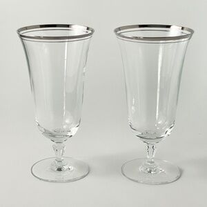 Quiet Luxe with Vintage MIKASA Crystal BRIARCLIFFE Iced Tea Glasses (Set of 2)